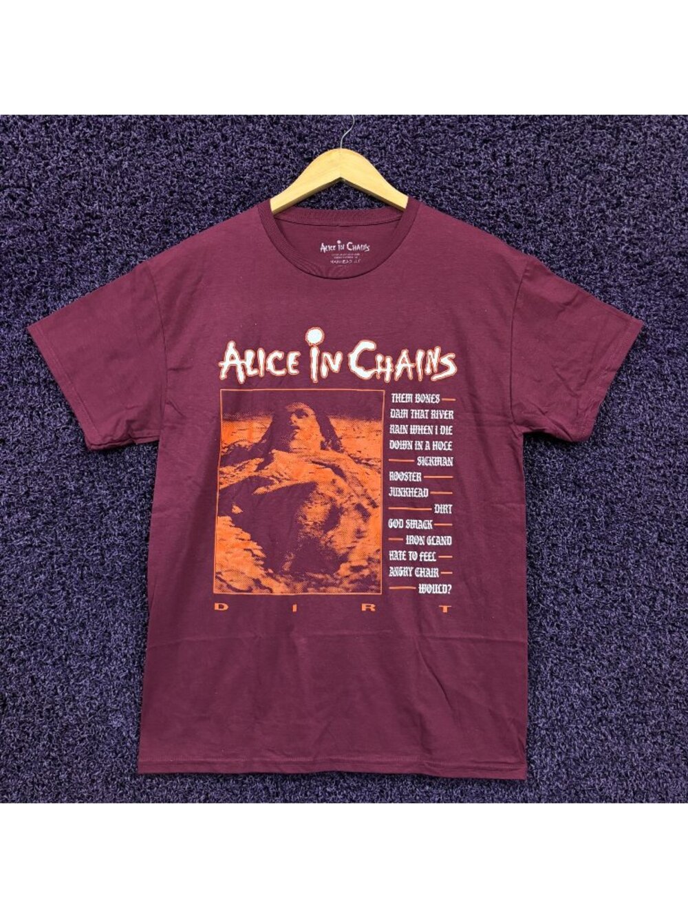 Alice In Chains Dirt Tracklist  T-Shirt Size Medium